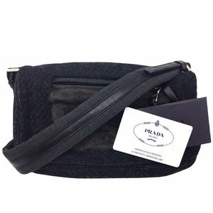 *Vintage* PRADA Wool & Fur Handbag